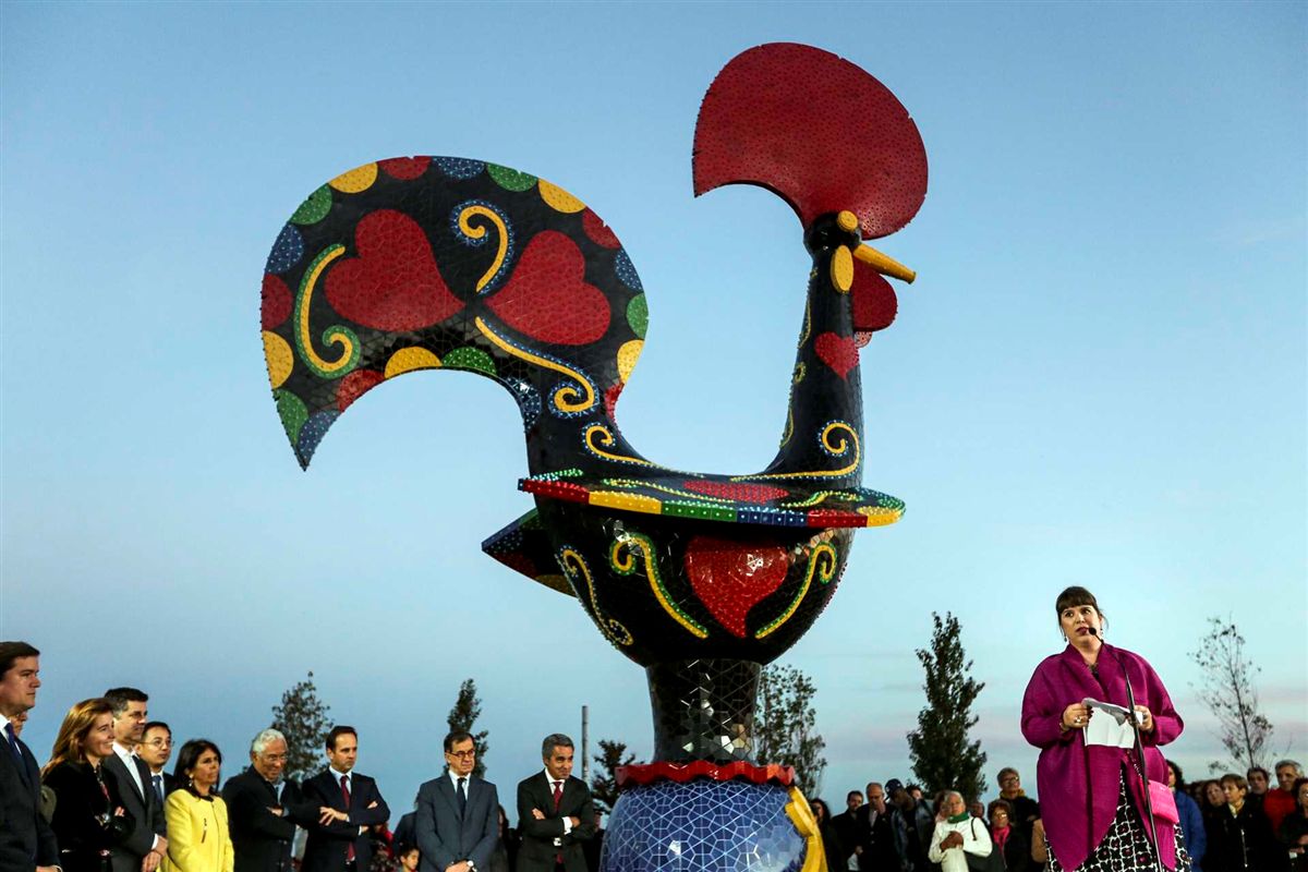 Inauguration of the Pop Rooster at Ribeira das Naus