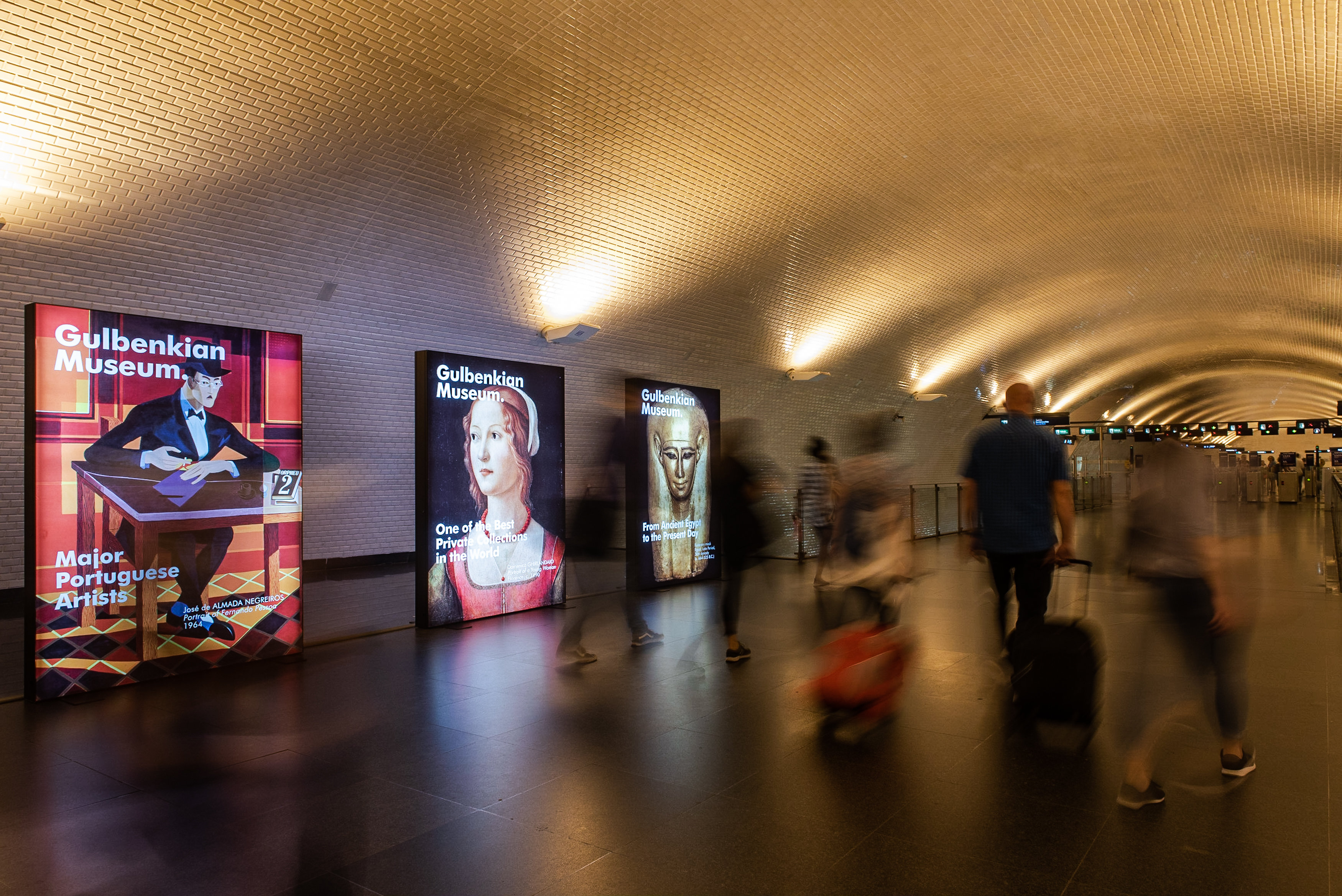 Paintings from the Gulbenkian Museum shown at the Baixa-Chiado subway station