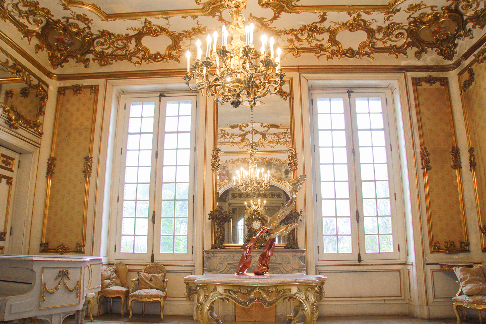 Sala Luis XV interior palÃ¡cio Mendonça, nova casa de Aga Khan em Portugal